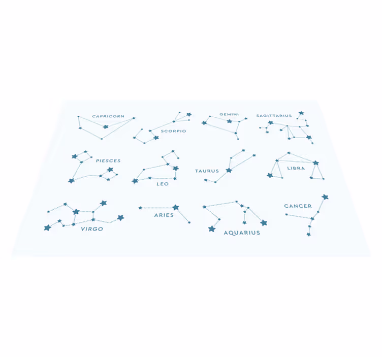 Placemat with quote astrology constellation chart - TenStickers