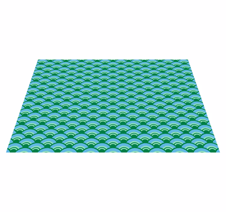 Textured placemats wavy green design - TenStickers