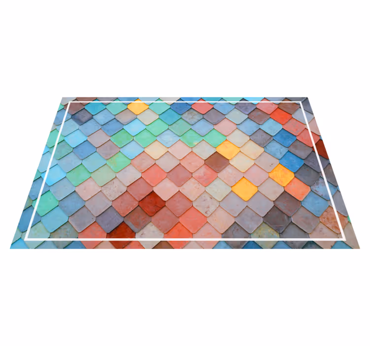 Textured placemats colorful tile design - TenStickers