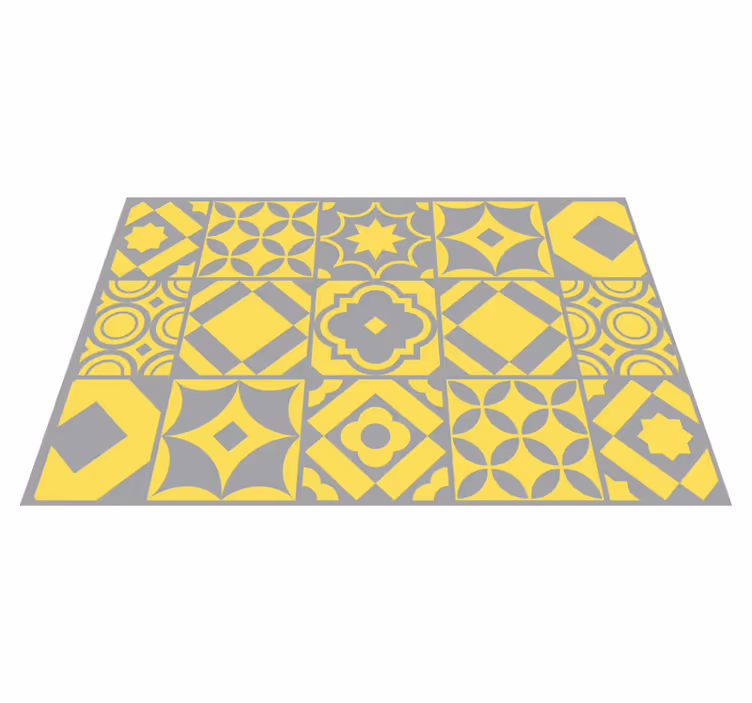 Textured placemats with geometric tile design - TenStickers