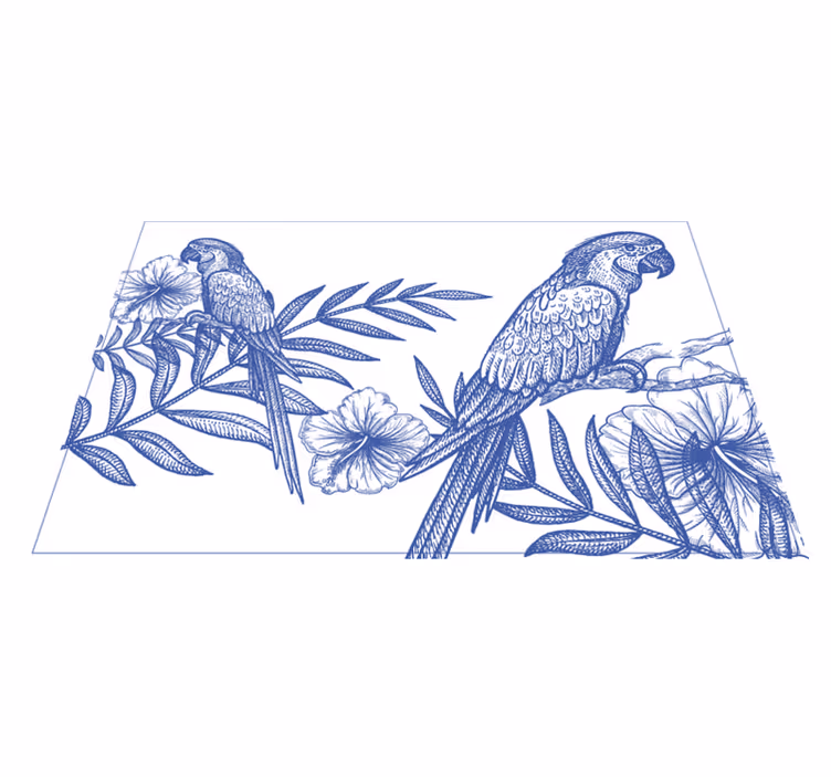 Original placemats elegant parrots arrangement - TenStickers