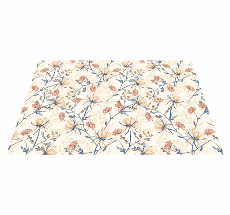 Vintage Flowers set modern placemats - TenStickers
