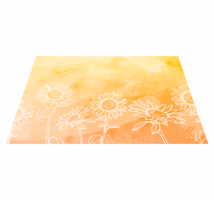 Original placemats sunflower outline design - TenStickers