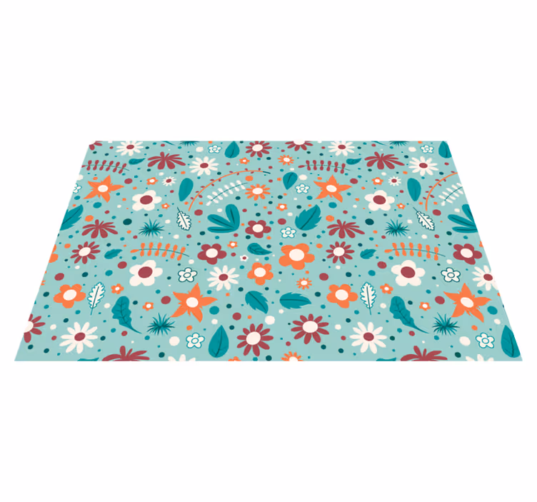 Original placemats floral design pattern - TenStickers