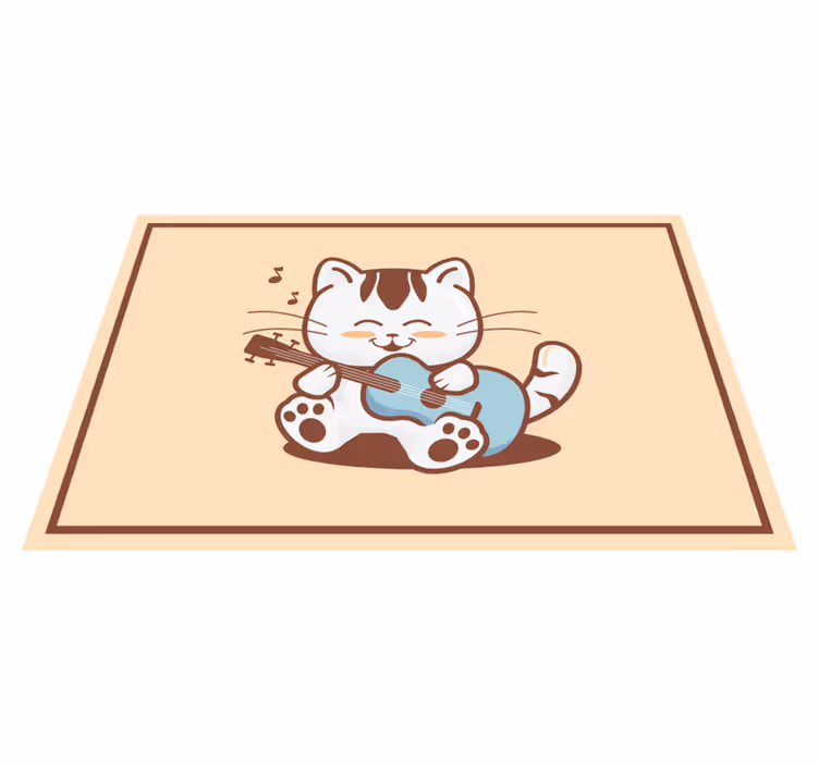 Children placemats musical cat character - TenStickers