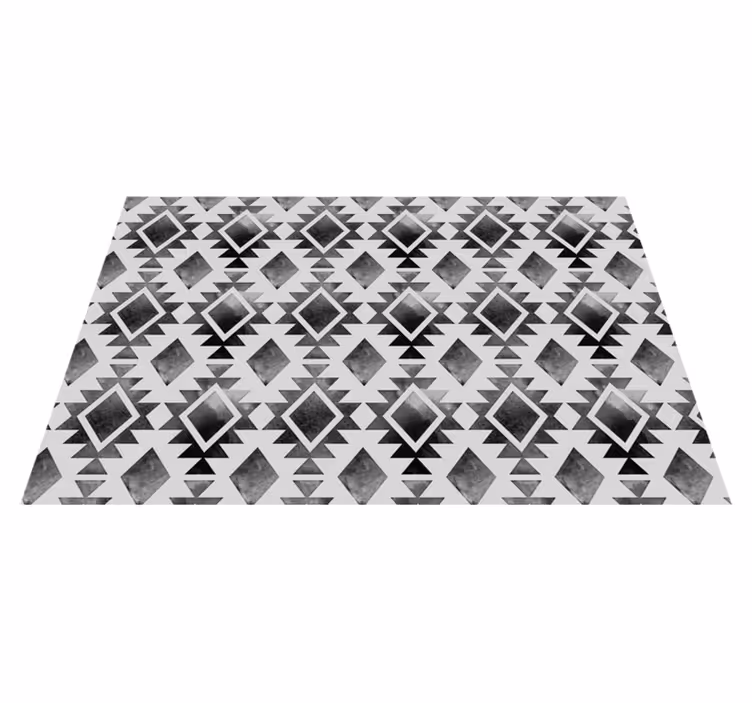 Textured placemats with geometric monochrome design - TenStickers