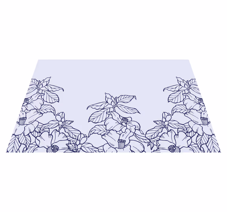Original placemats floral border design - TenStickers