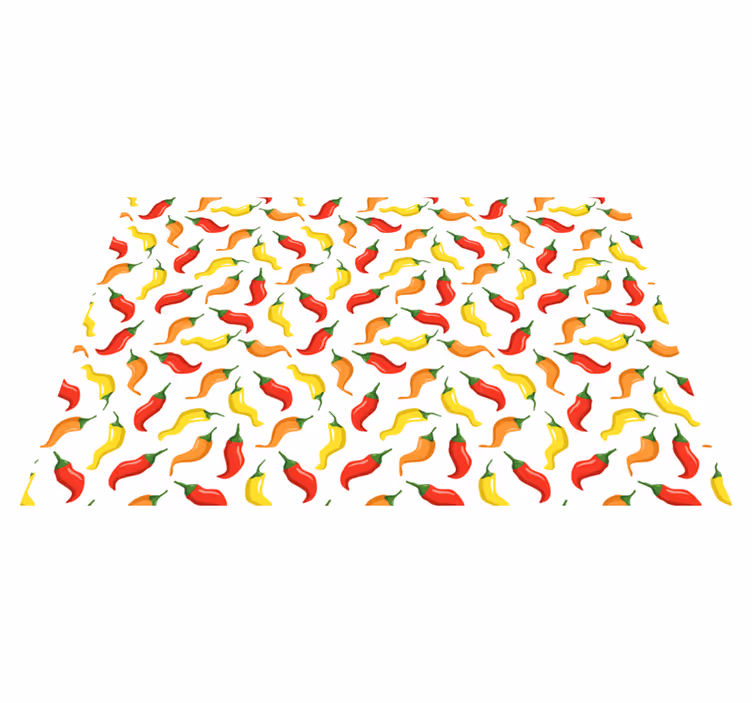 Original placemats colorful chili peppers - TenStickers