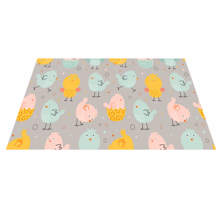 Children placemats colorful chick characters - TenStickers