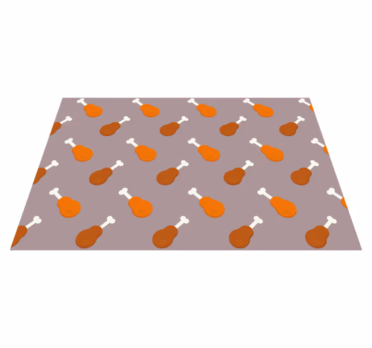 Original placemats chicken leg design - TenStickers