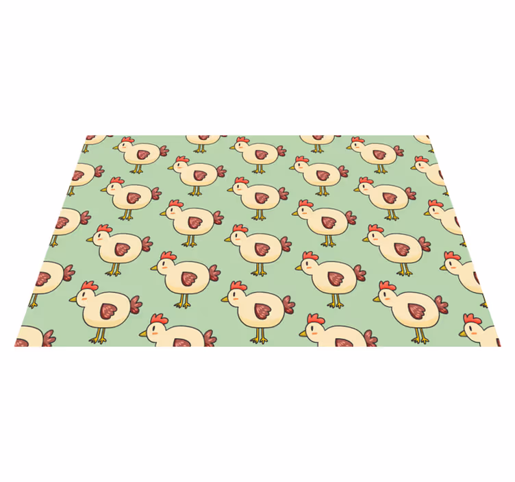 Children placemats charming chicken patterns - TenStickers