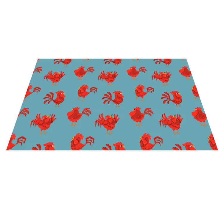 Original placemats charming rooster design - TenStickers
