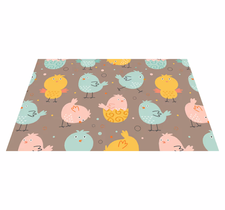 Children placemats with colorful bird designs - TenStickers