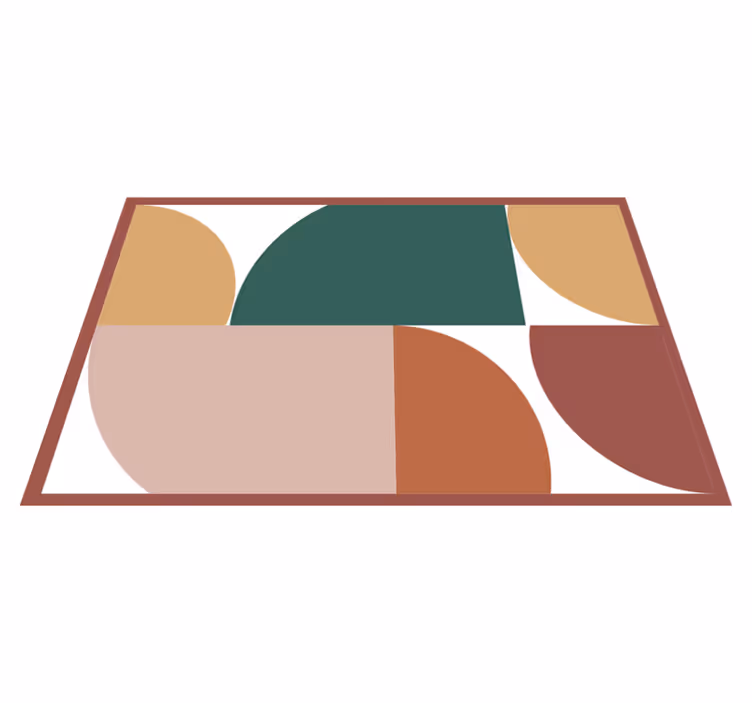 Modern placemats in geometric color segments - TenStickers