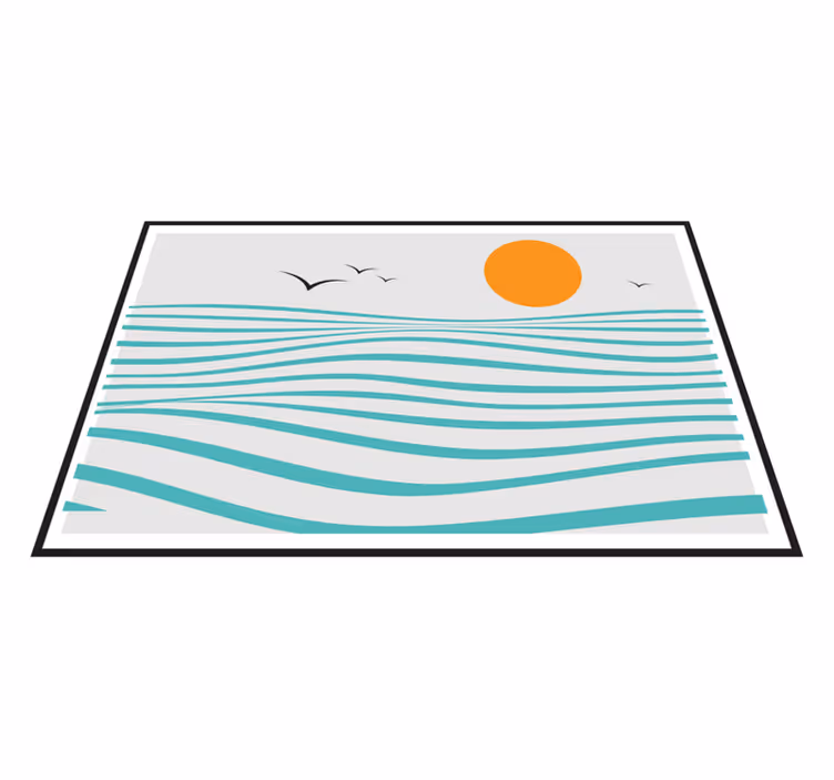 Modern placemats with chic waves design - TenStickers