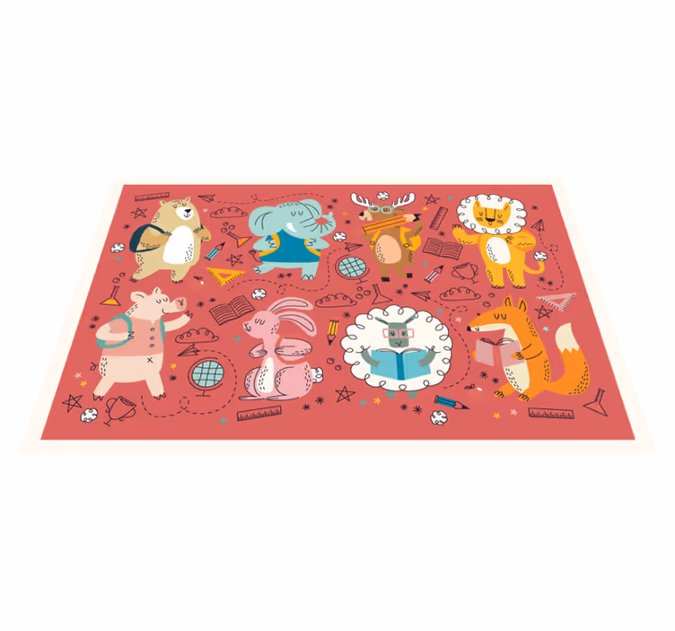 Children placemats colorful animal friends - TenStickers