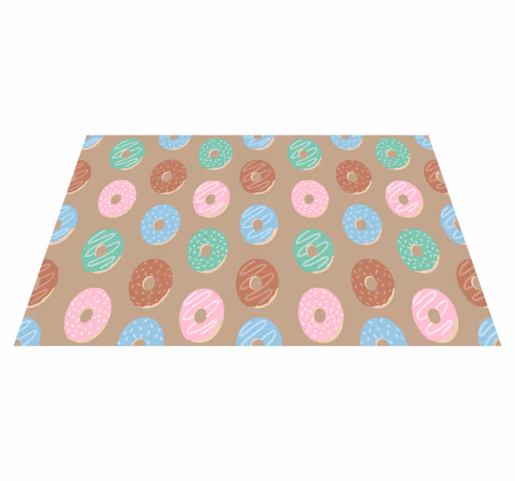 Original placemats vibrant donut design - TenStickers