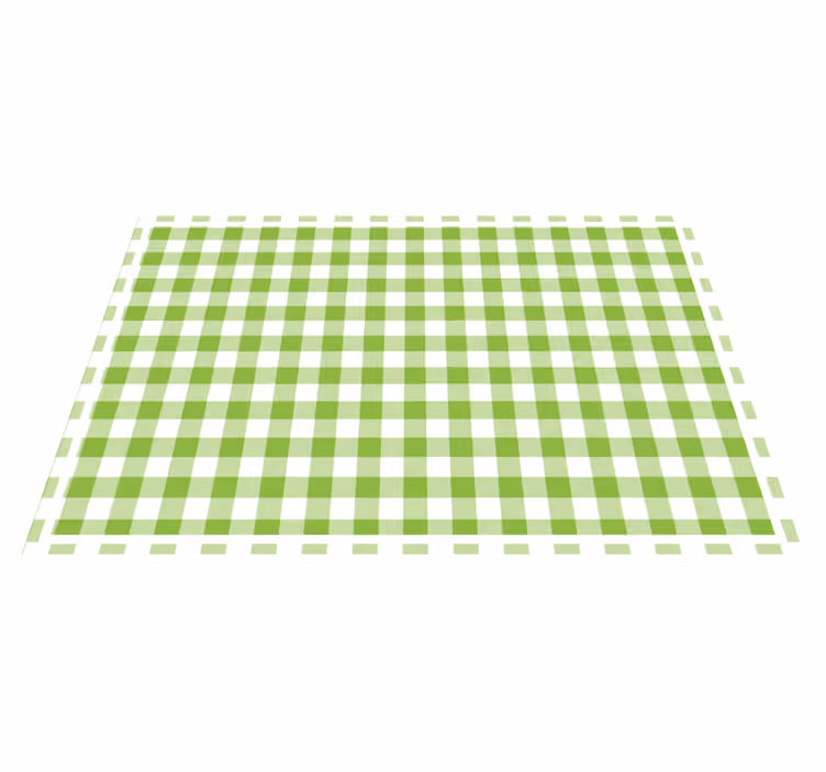 Textured placemats in green checkered pattern - TenStickers