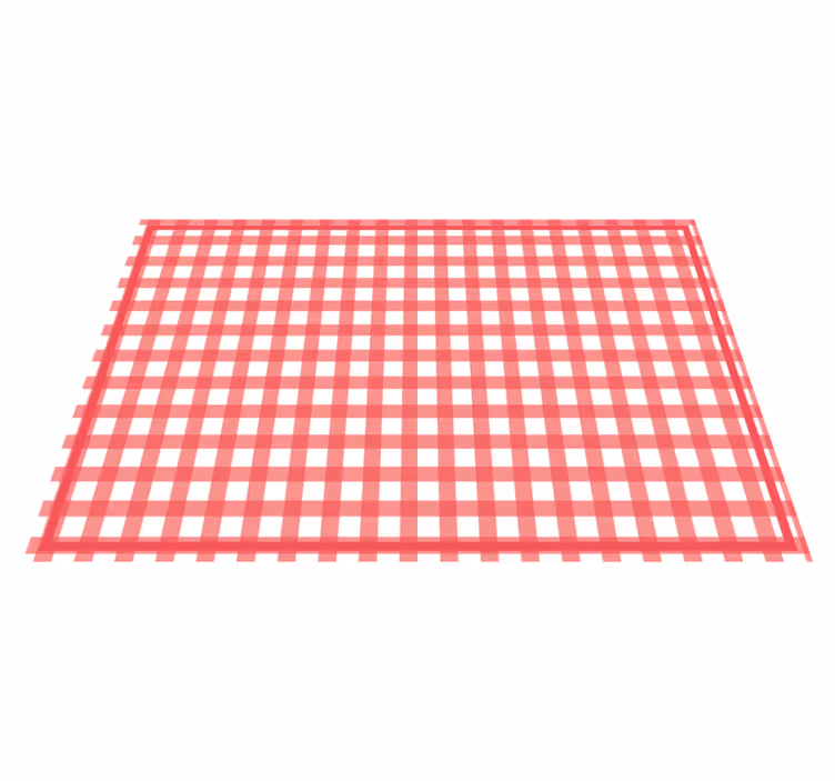 Textured placemats in checkered red design - TenStickers