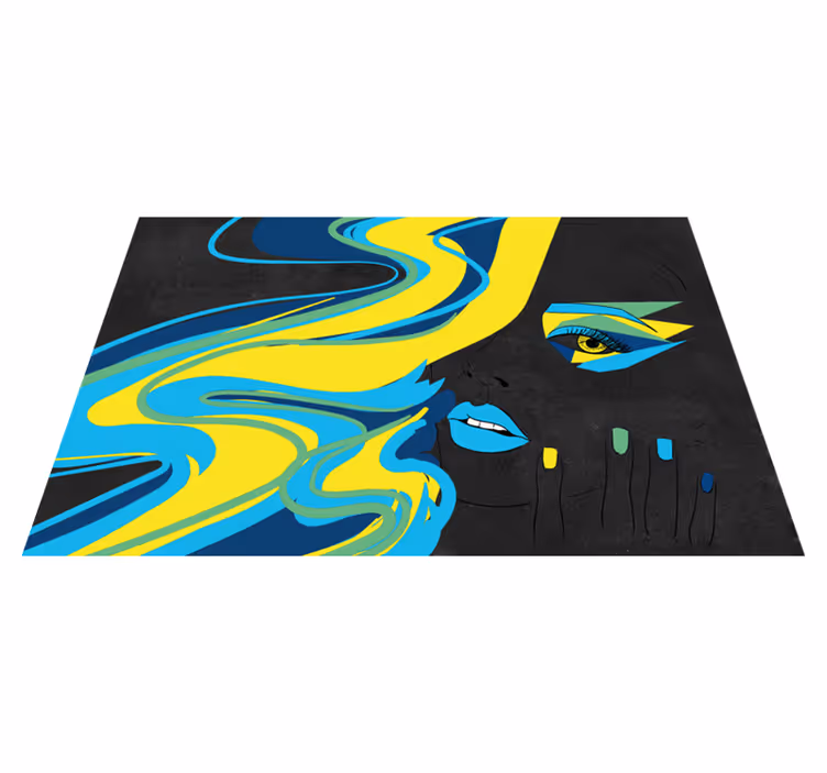 Original placemats bold face art - TenStickers