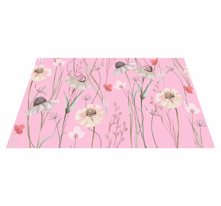 Floral Pink Pattern original placemats - TenStickers