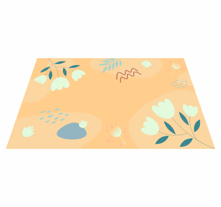 Original placemats abstract floral design - TenStickers