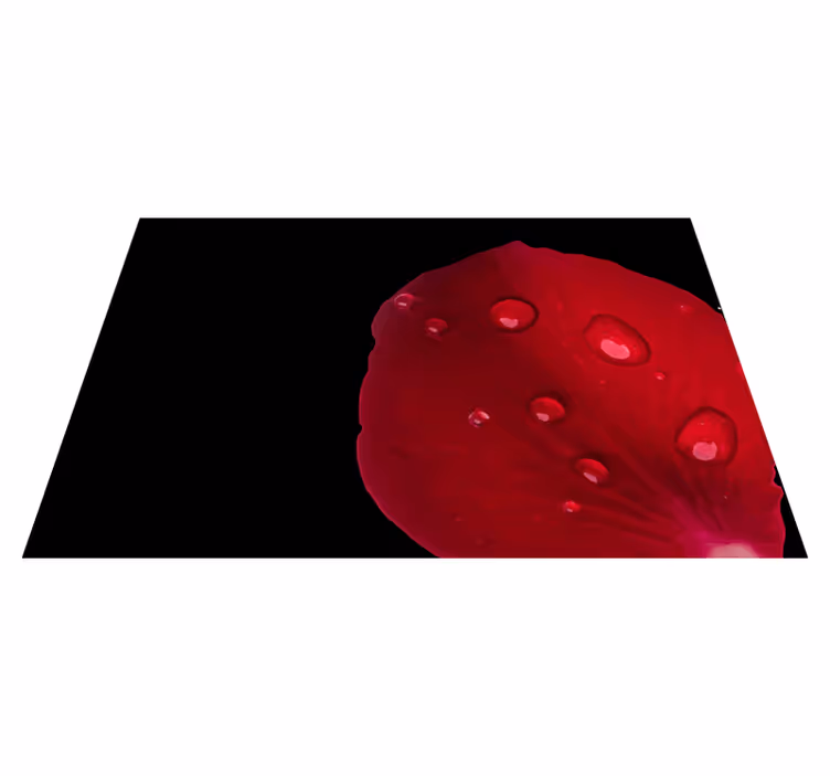 Textured placemats with red petal surface - TenStickers