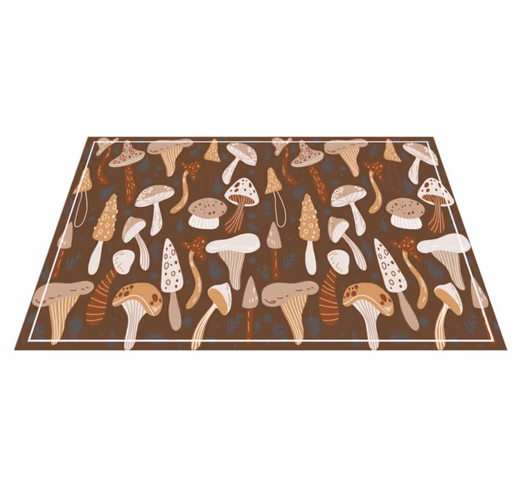 Original placemats with mushroom patterned design - TenStickers