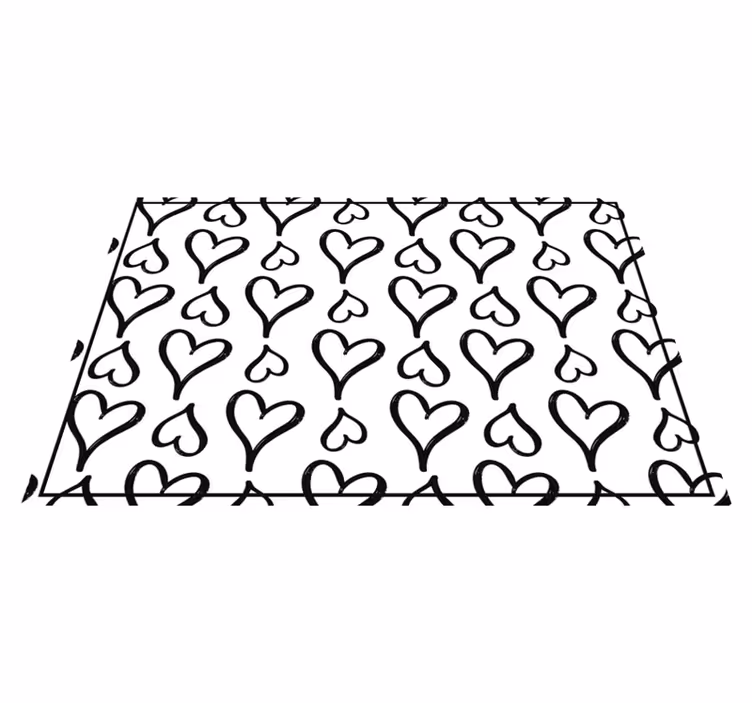 Children placemats hearts pattern fun - TenStickers