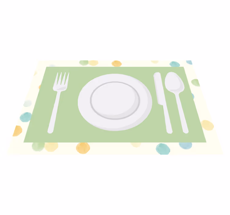 Modern placemats for contemporary dining set - TenStickers