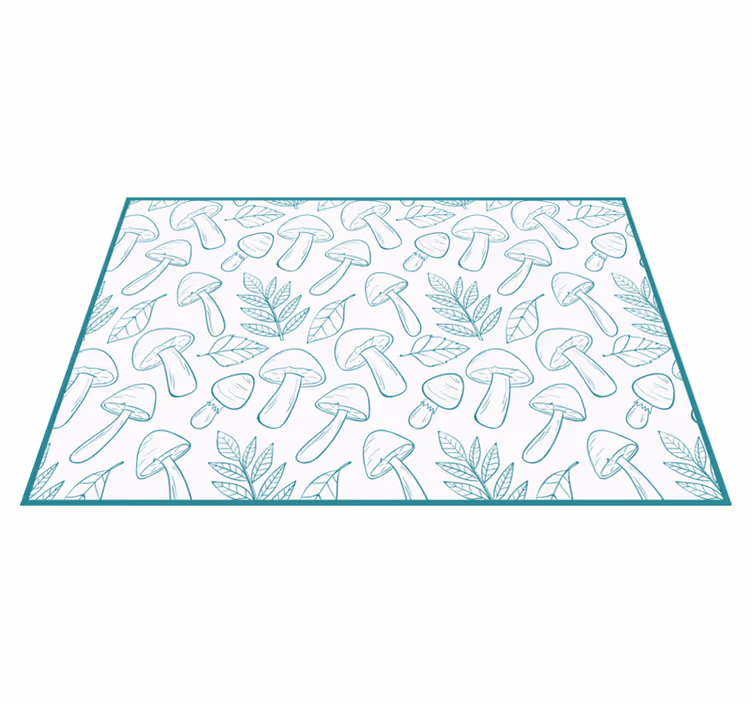 Textured placemats mushroom leaf design - TenStickers