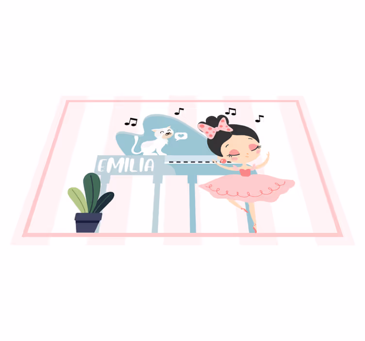 Children placemats ballet dancer figure - TenStickers