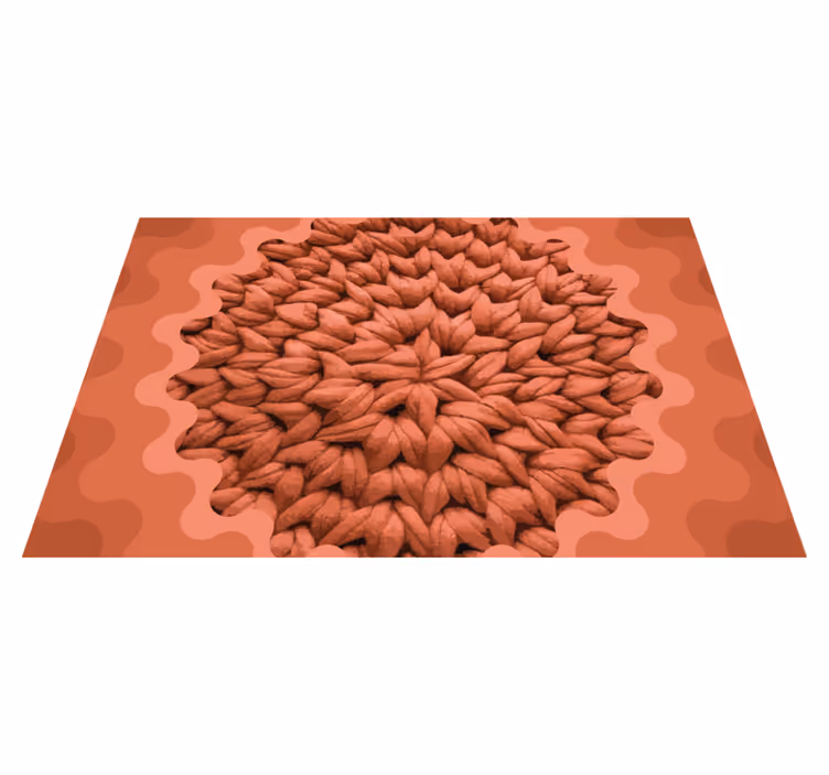 Textured placemat set with leaf design - TenStickers