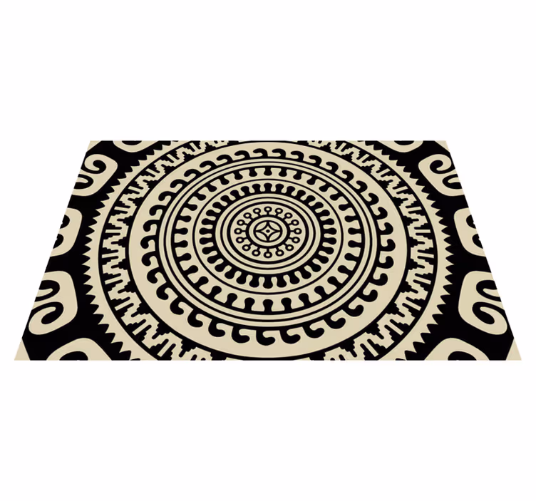 Textured placemats with circular patterned shapes - TenStickers