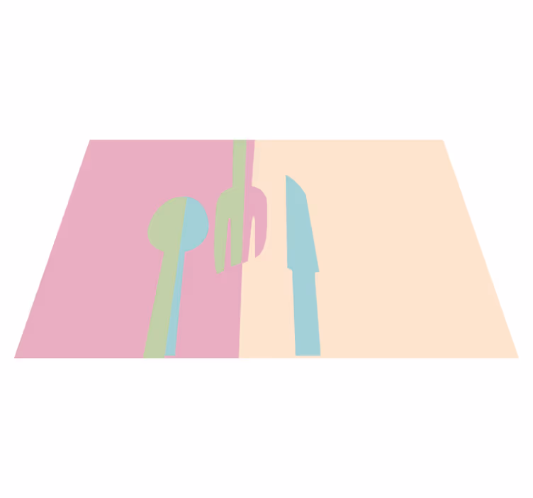 Original placemats with stylized cutlery design - TenStickers