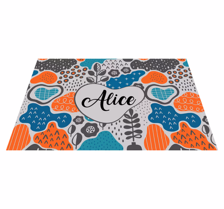 Personalisable placemats with playful name design - TenStickers