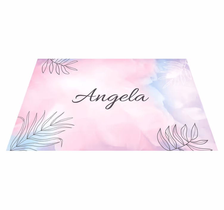 Personalisable placemats elegant floral design - TenStickers