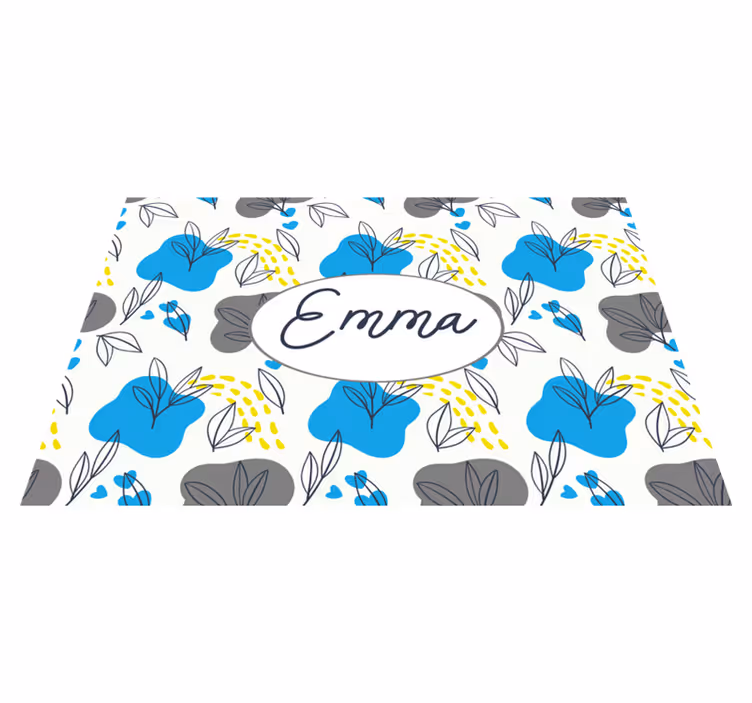 Personalisable placemats custom flower arrangement - TenStickers