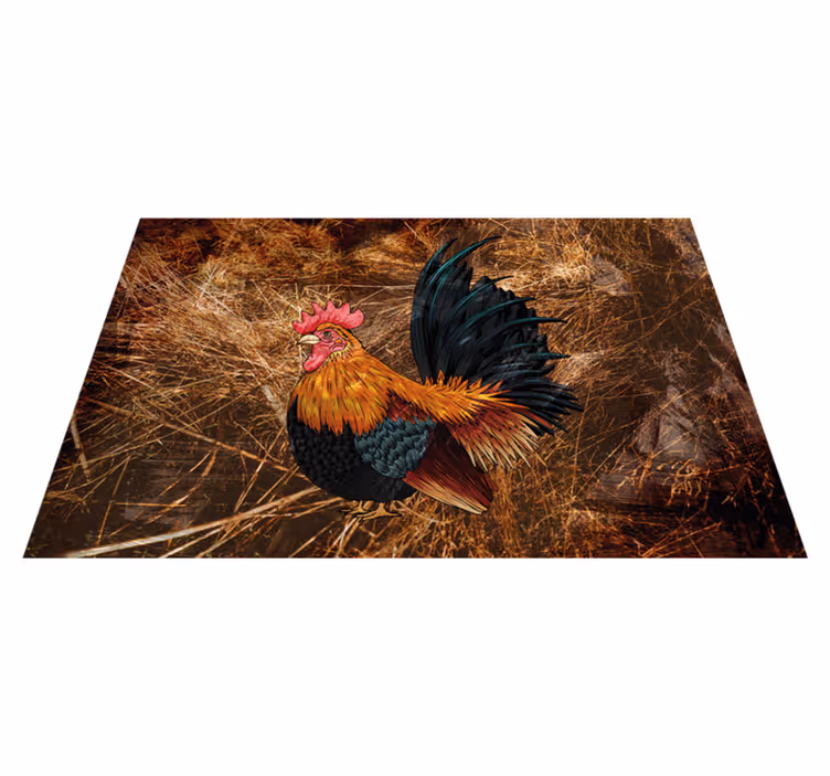 Original placemats vibrant rooster art design - TenStickers