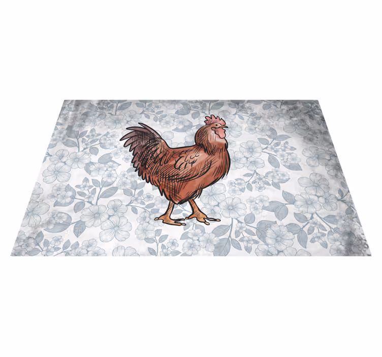 Original placemats rustic chicken design - TenStickers