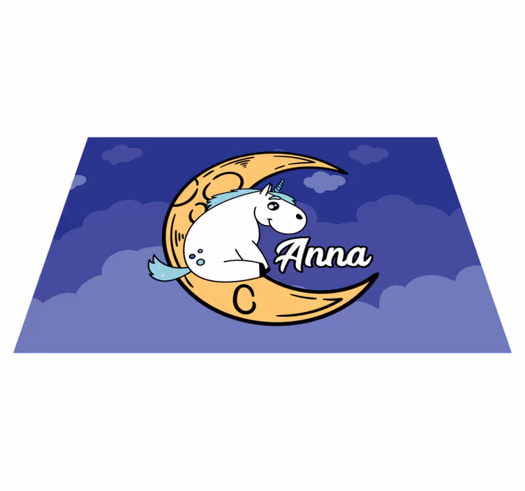 Children placemats unicorn moon night - TenStickers