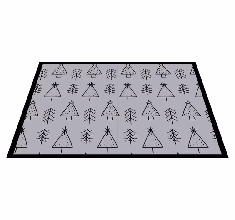 Christmas placemats with stylish christmas trees - TenStickers