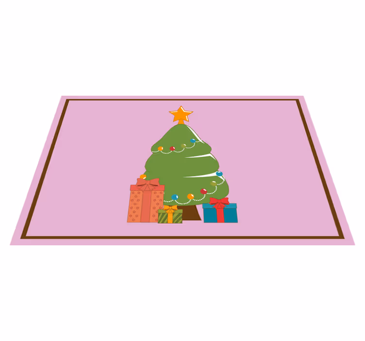 Christmas placemats featuring a colorful christmas tree - TenStickers