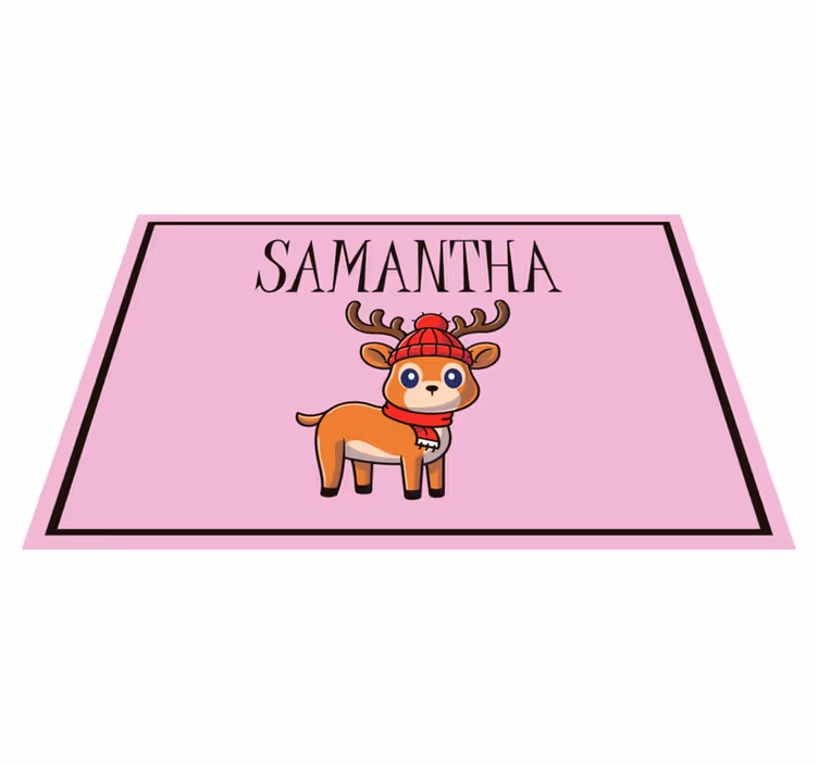 Children placemats adorable reindeer design - TenStickers