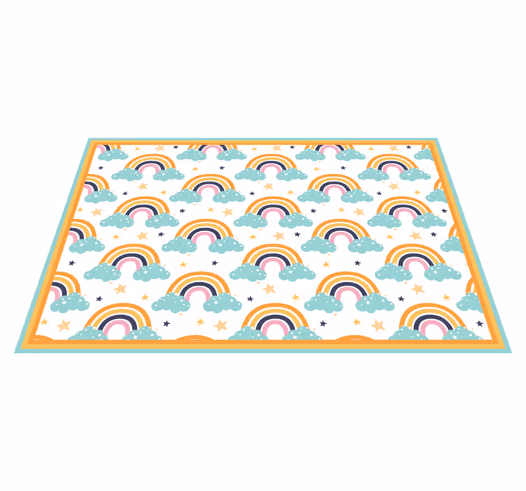 Children placemats colorful rainbow cloud - TenStickers