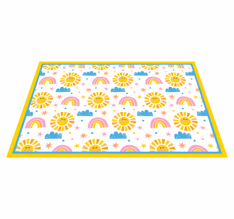 Rainbow, suns and clouds   placemats - TenStickers