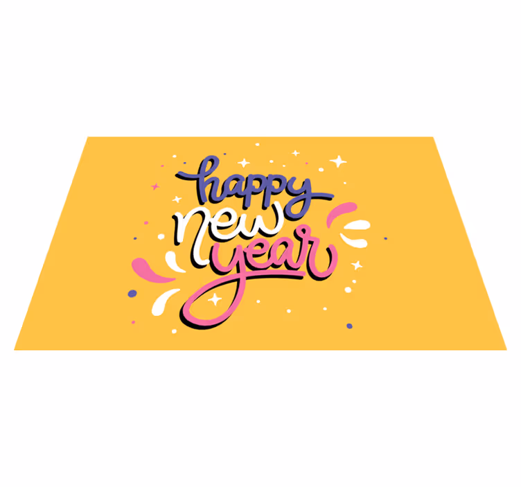 Christmas placemats happy new year design - TenStickers