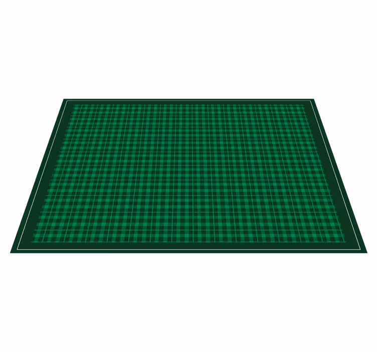 Textured placemats with checkered green surface - TenStickers