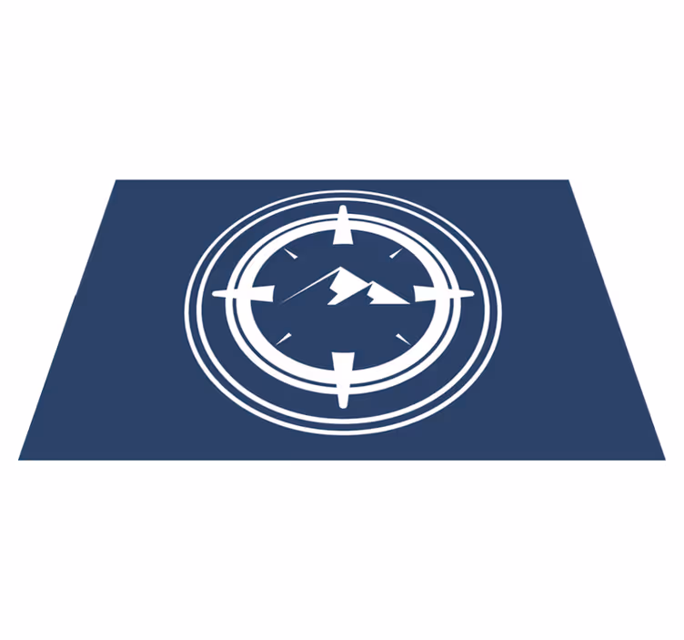 Modern placemats mountain compass design - TenStickers