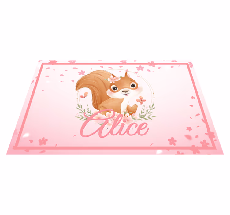 Children placemats cute squirrel illustration - TenStickers